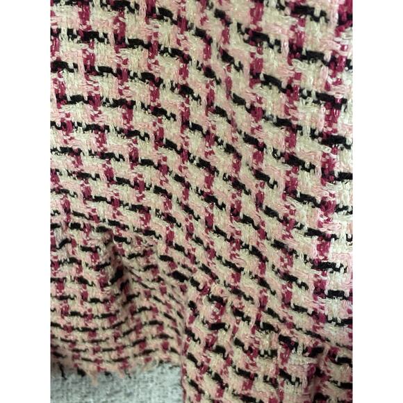 Kate Spade Pink Tweed Peplum Blazer Womens 14 Preppy Academia Old Money Timeless - Picture 8 of 16